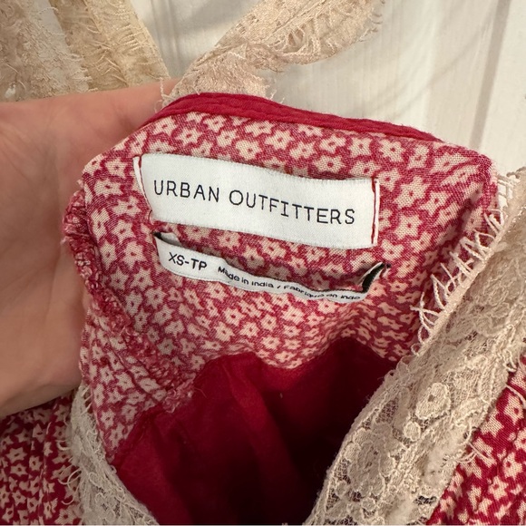 Urban Outfitters Red and Cream Mini Dress - Picture 2 of 4